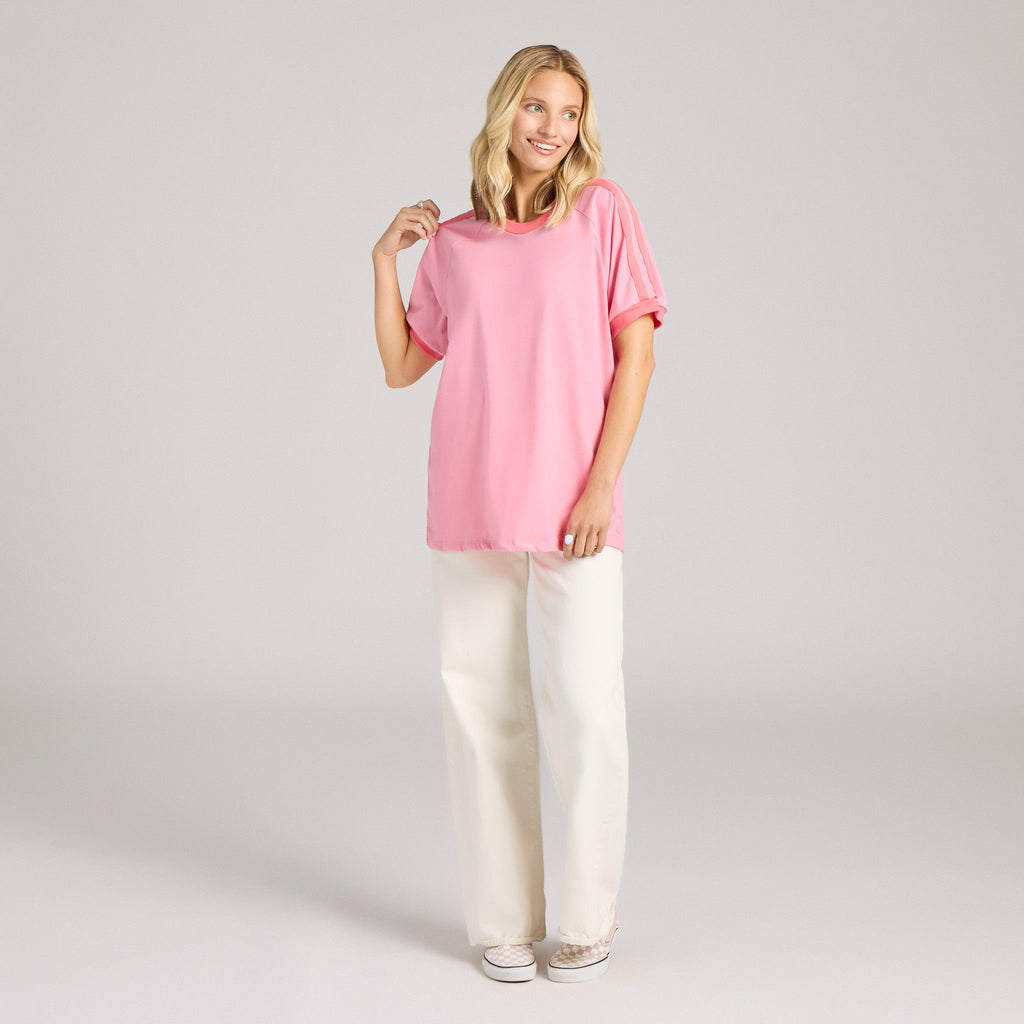 Unisex Solid Shoulder-Striped Ringer Tee product image 19