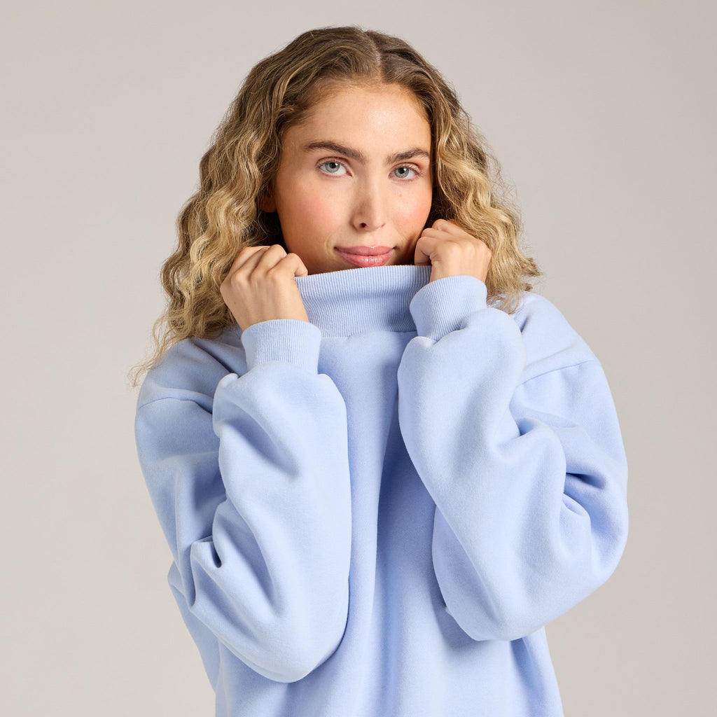 Unisex Solid Mock Neck Fleece Crew product image 18