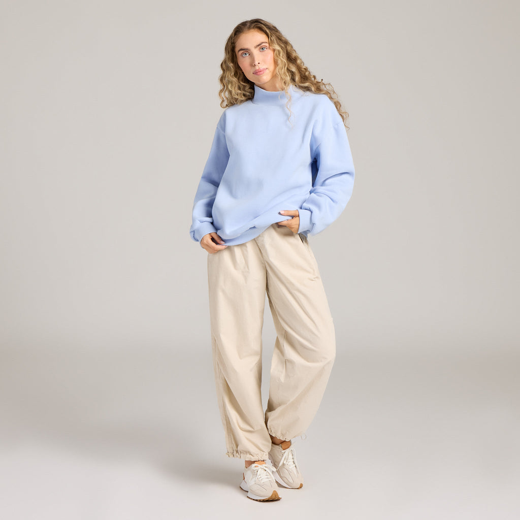 Unisex Solid Mock Neck Fleece Crew product image 19