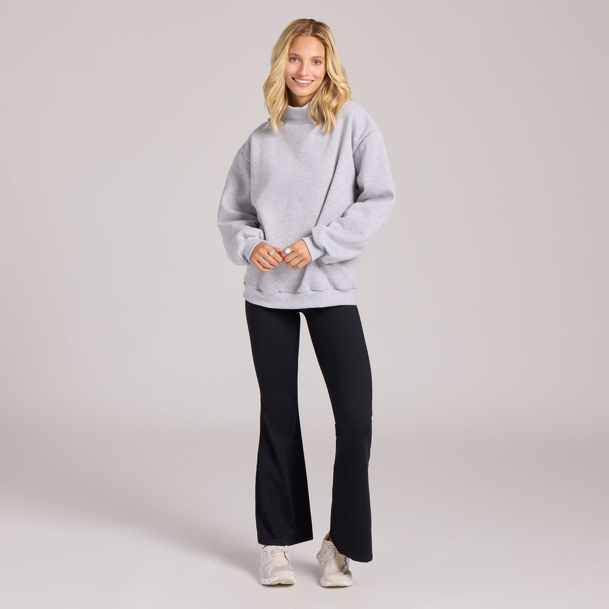 Unisex Solid Mock Neck Fleece Crew product image 24