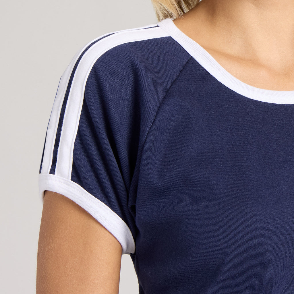 Women's Solid Shoulder-Striped Ringer Tee product image 3