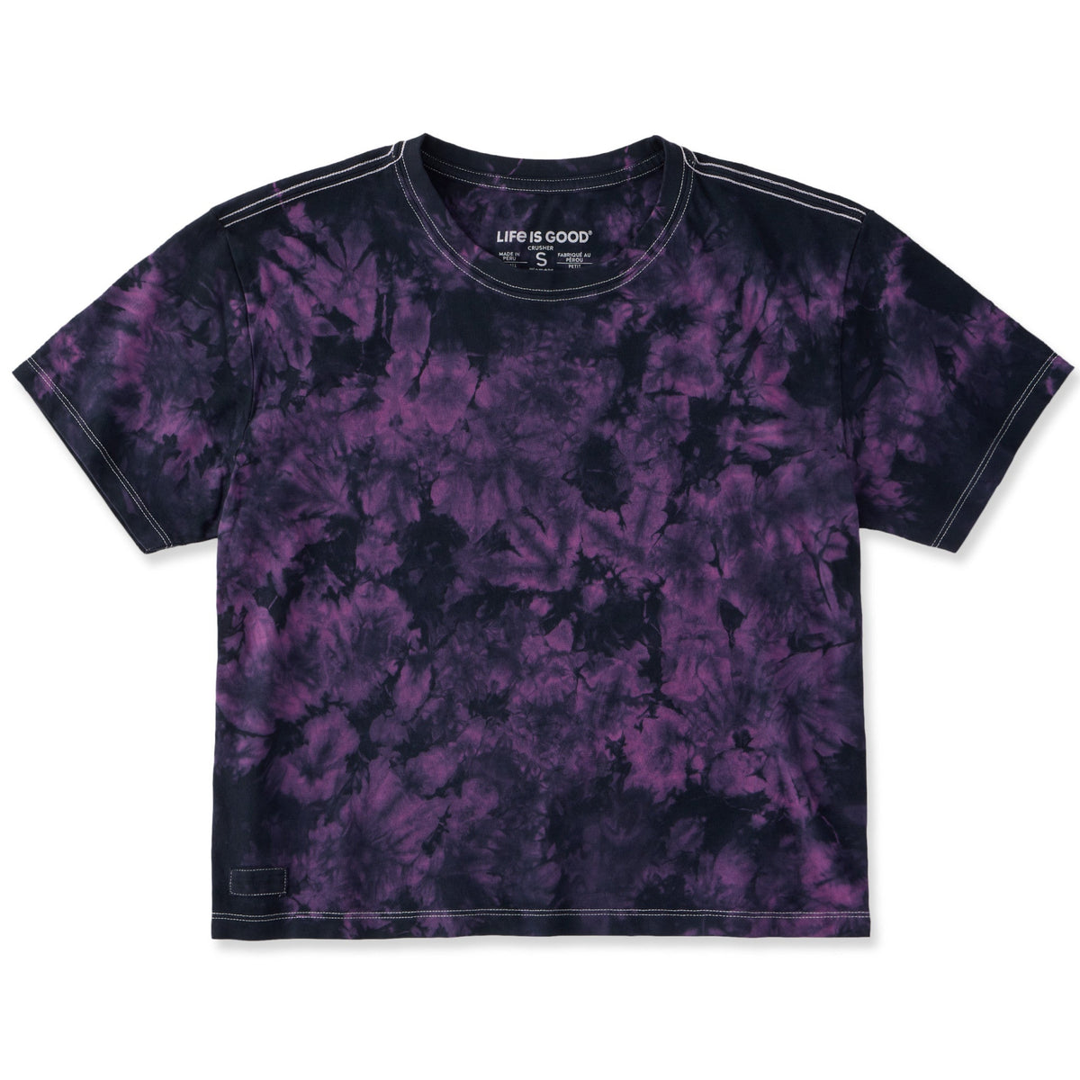 Women's Solid Short Sleeve Crusher Boxy Tie-Dye Tee product image 2