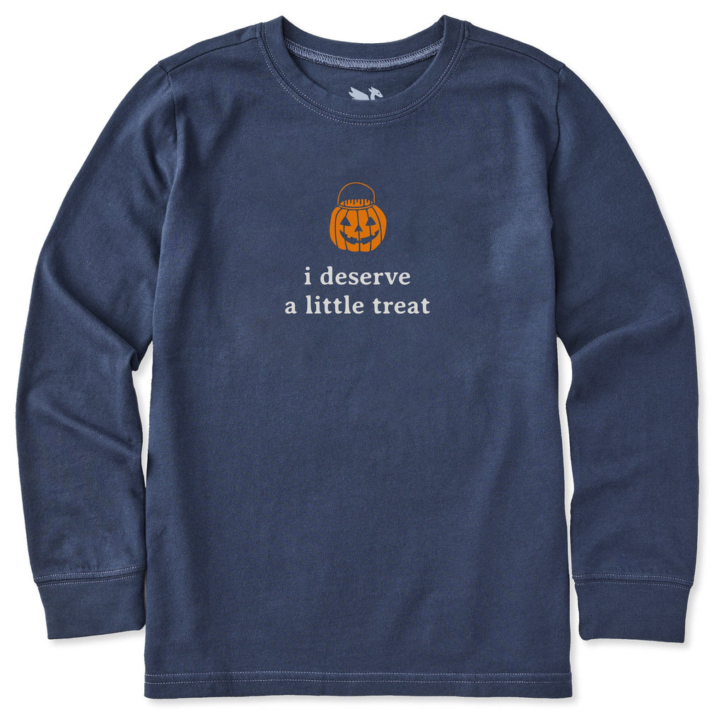 Kids I Deserve a Little Halloween Treat Long Sleeve Crusher product image 1