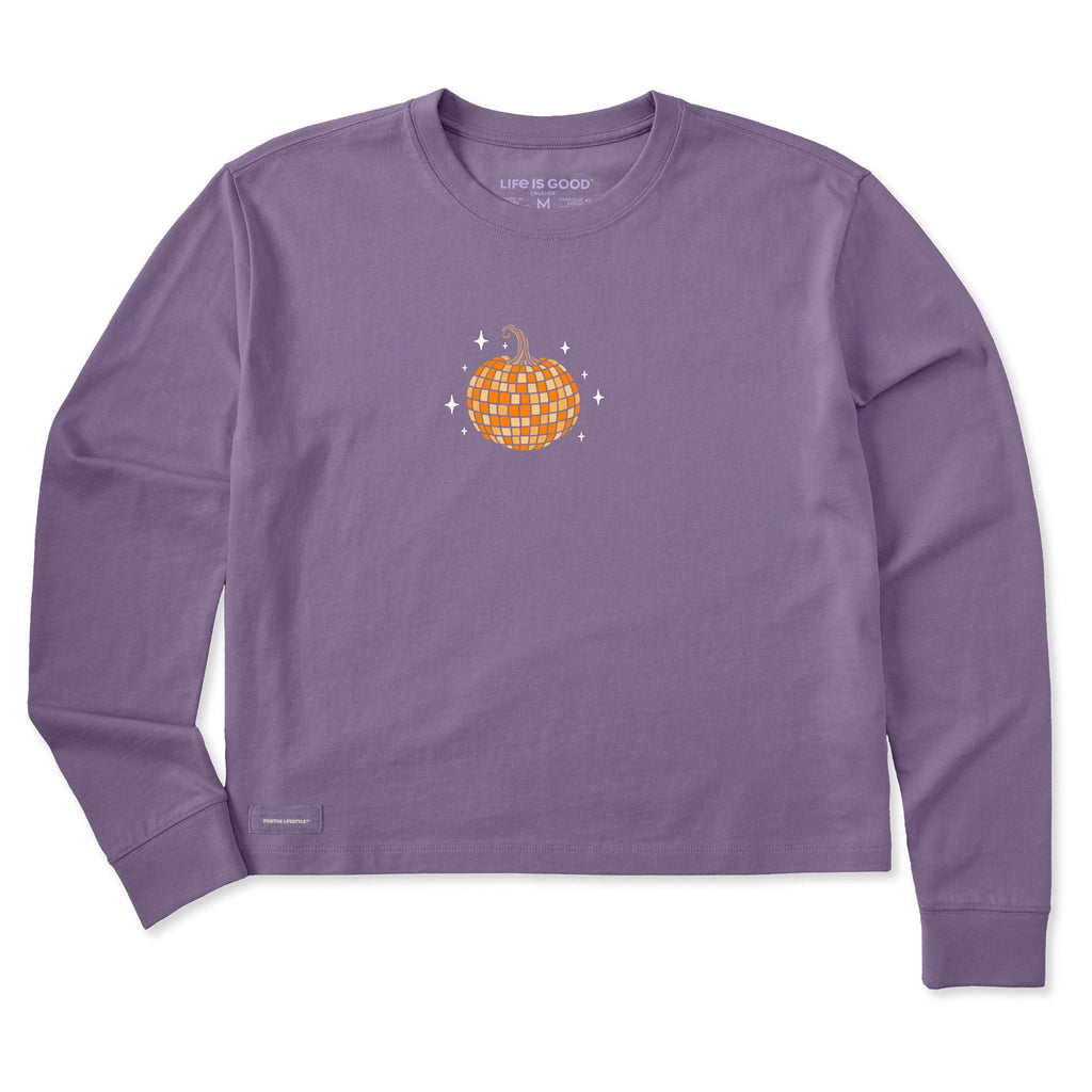 Women's Disco Pumpkin Long Sleeve Crusher Boxy Tee product image 1