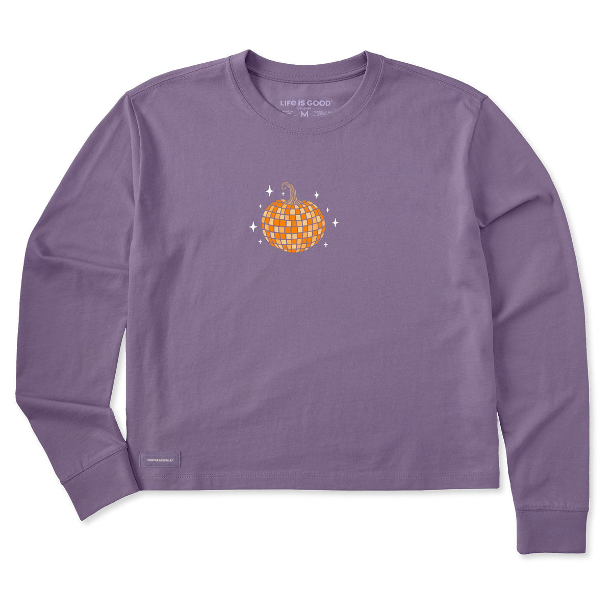 Women's Disco Pumpkin Long Sleeve Crusher Boxy Tee product image 1