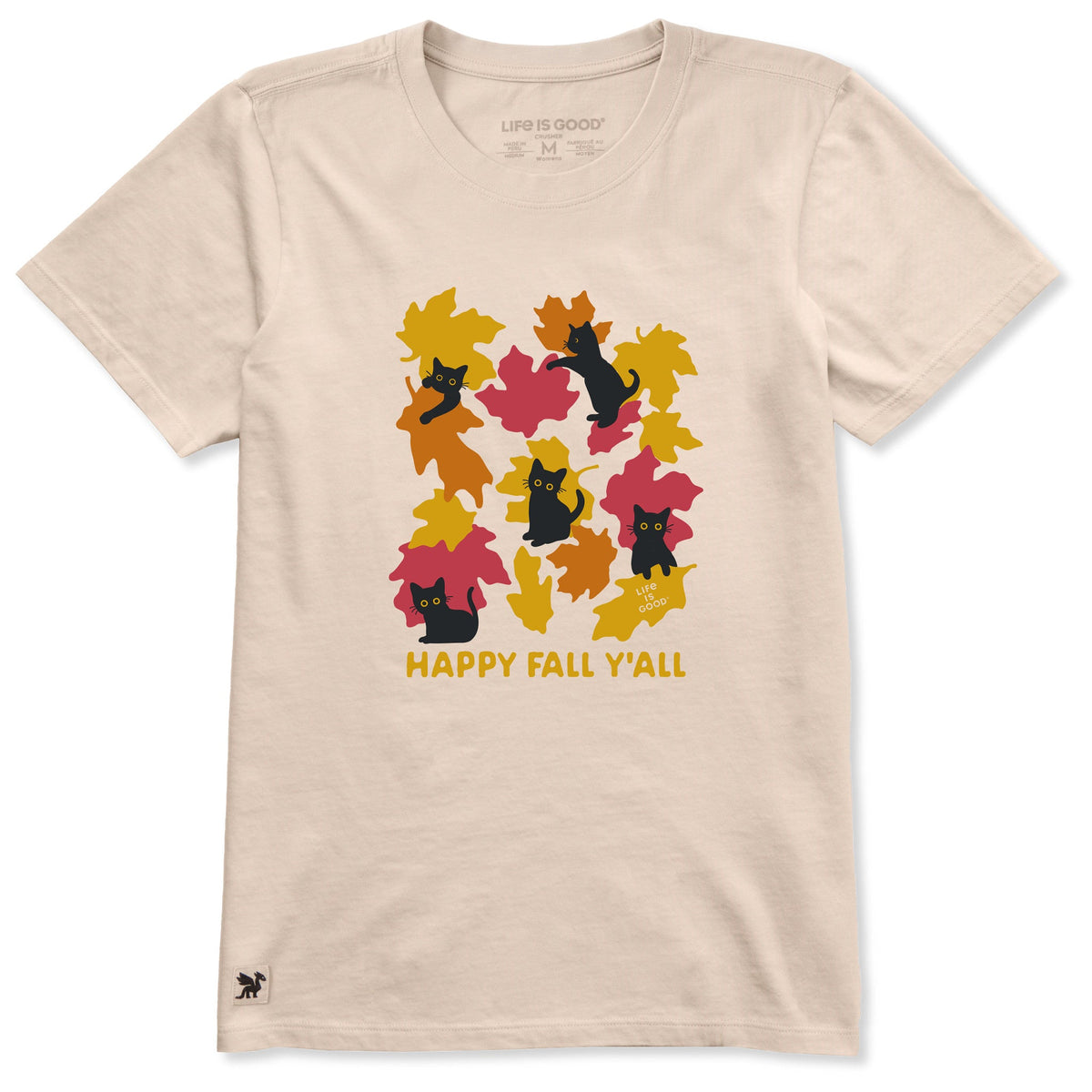 Women's Happy Fall Yall Cats Short Sleeve Crusher Tee product image 1