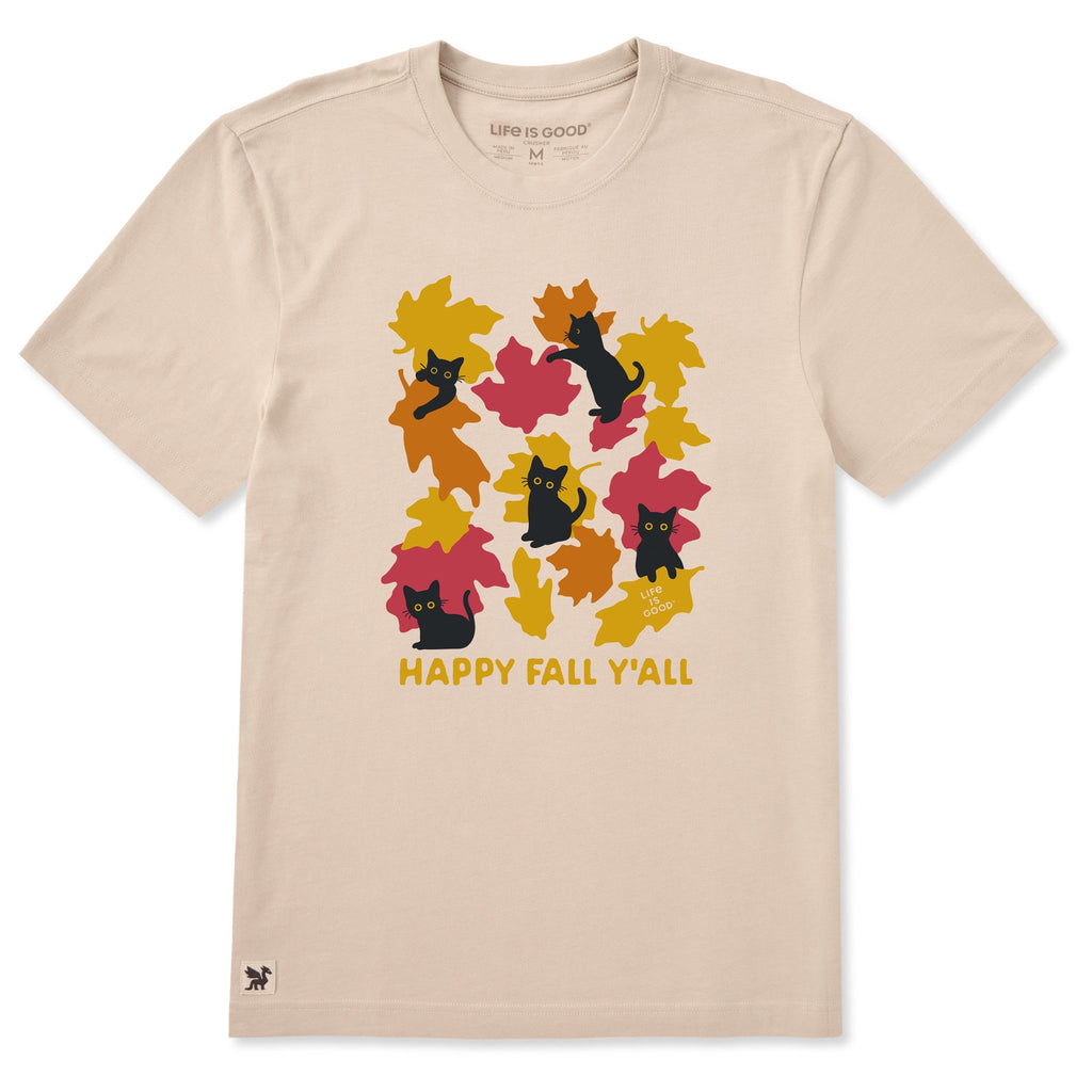 Men's Happy Fall Yall Cats Short Sleeve Crusher Tee product image 1
