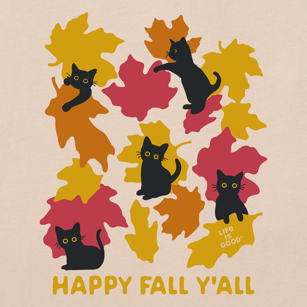 Men's Happy Fall Yall Cats Short Sleeve Crusher Tee product image 2