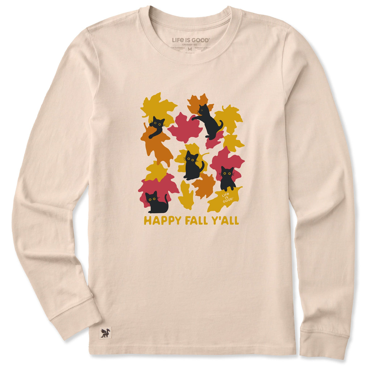 Women's Happy Fall Yall Cats Long Sleeve Crusher Tee product image 1