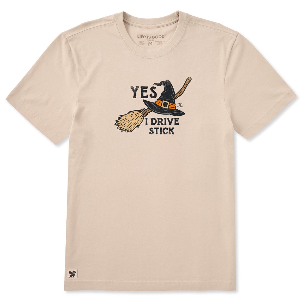Men's Yes I Drive Stick Short Sleeve Crusher Tee