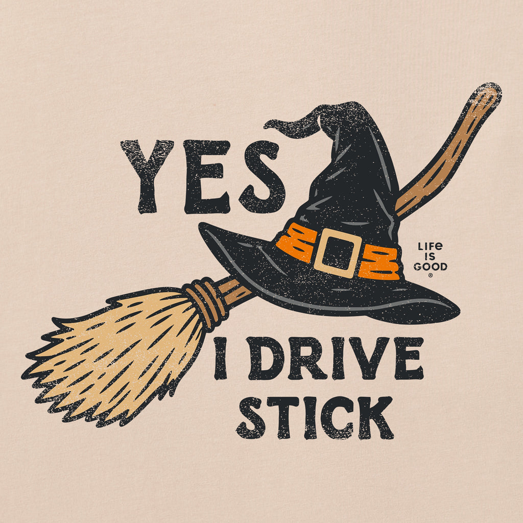 Men's Yes I Drive Stick Short Sleeve Crusher Tee