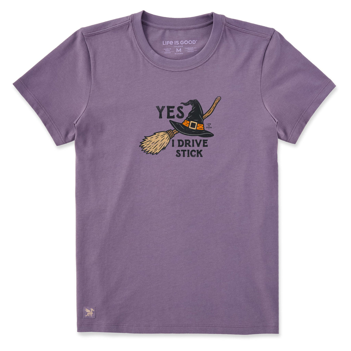 Women's Yes I Drive Stick Short Sleeve Crusher Tee