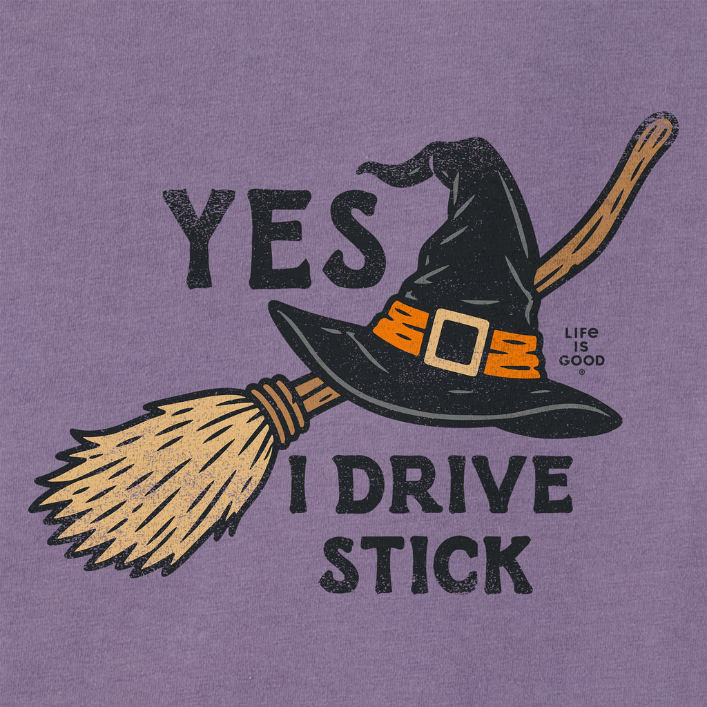 Women's Yes I Drive Stick Short Sleeve Crusher Tee