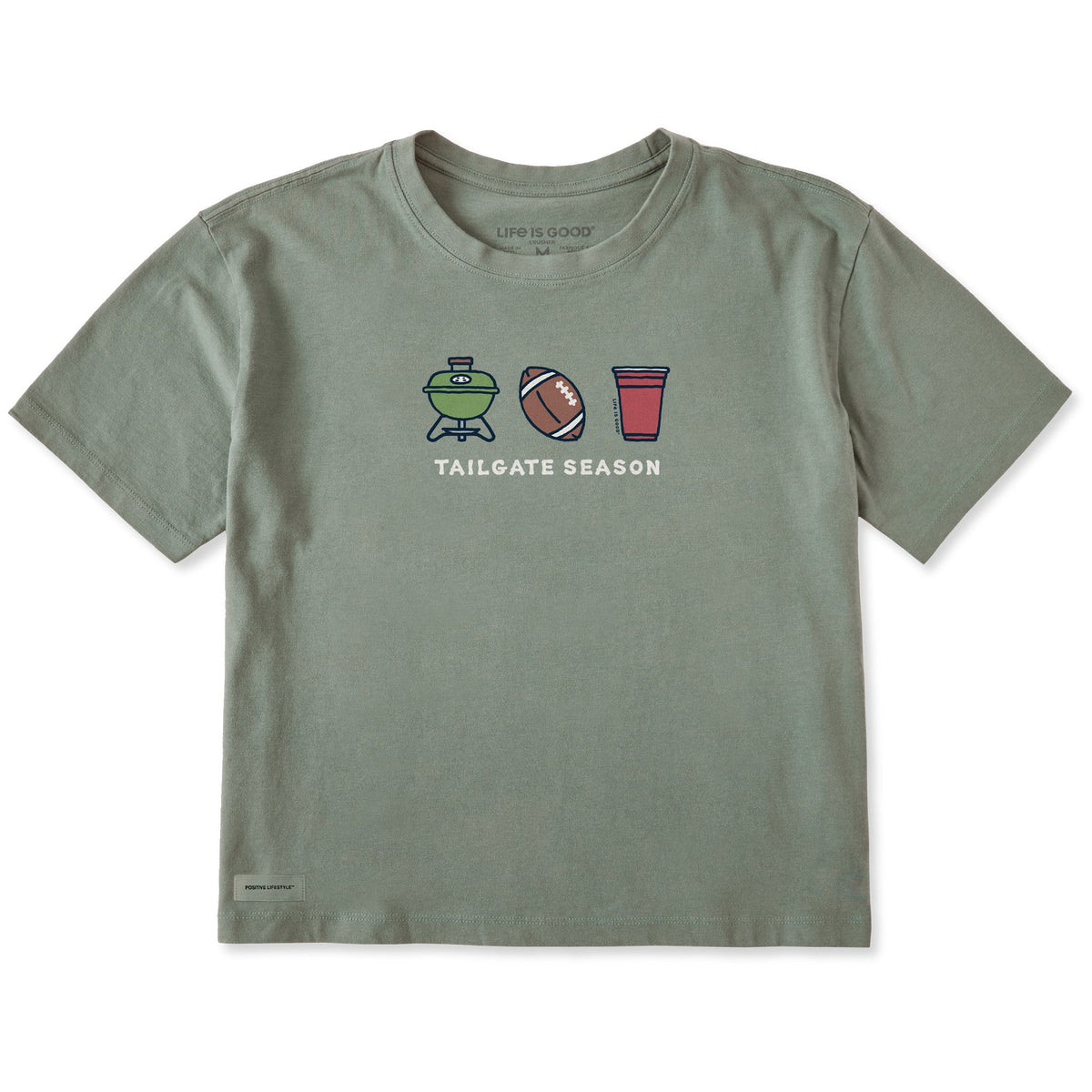 Women's Tailgate Season Trio Short Sleeve Crusher Boxy Tee