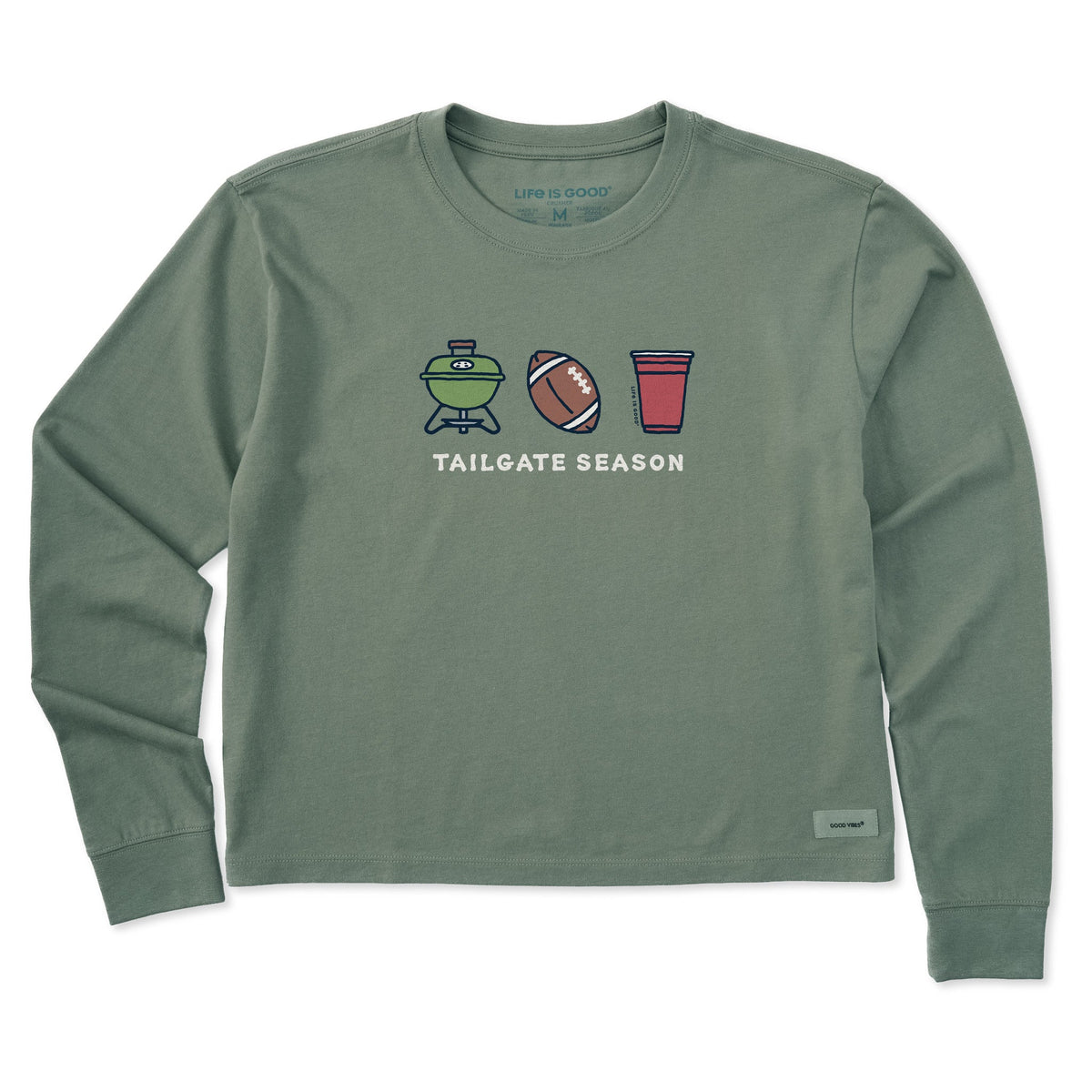 Women's Tailgate Season Trio Long Sleeve Crusher Boxy Tee
