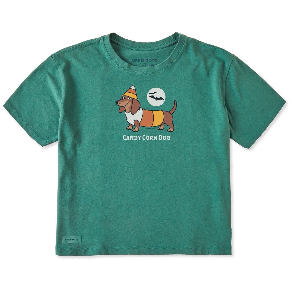 Women's Candy Corn Dog Short Sleeve Crusher Boxy Tee product image 1