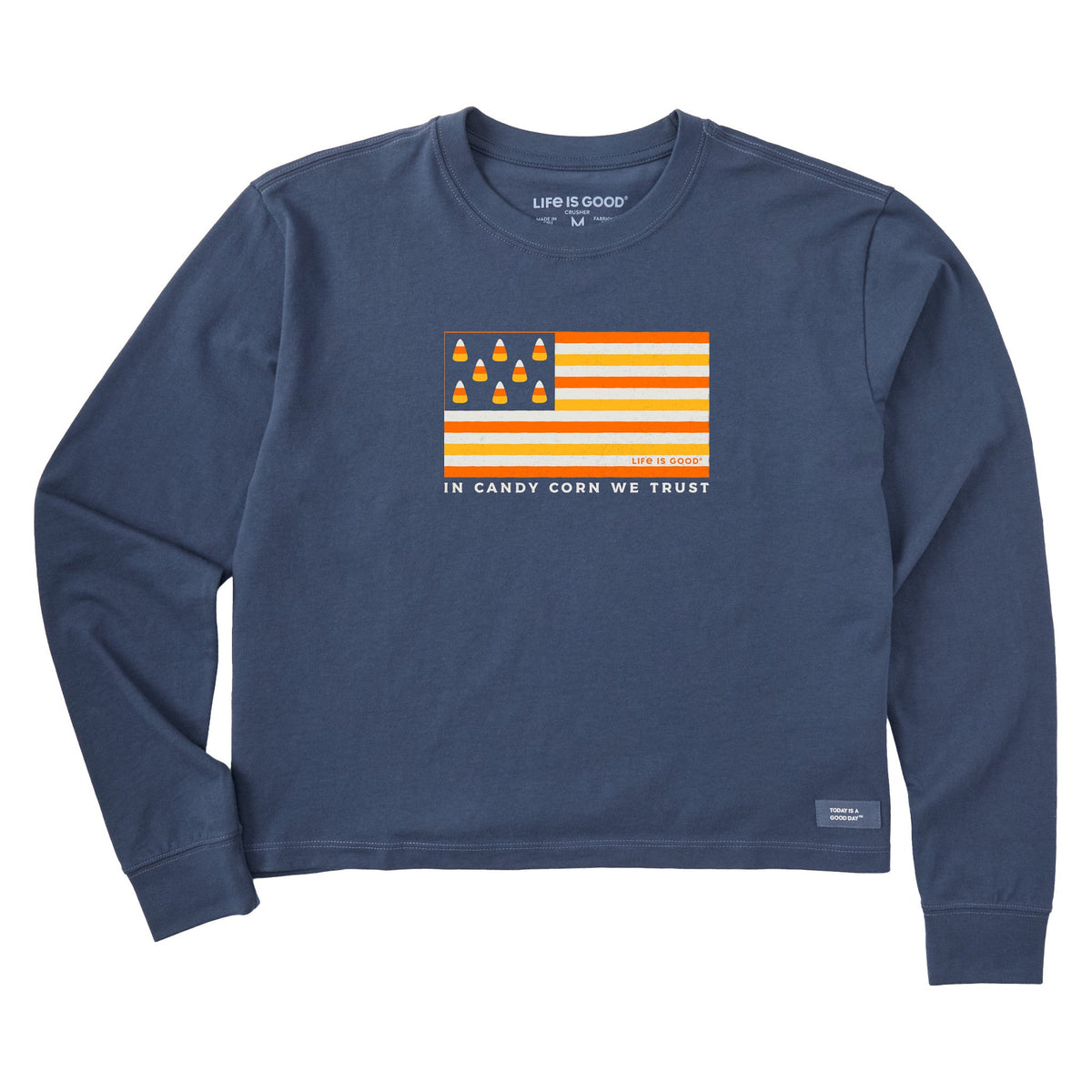 Women's In Candy Corn We Trust Long Sleeve Crusher Boxy Tee product image 1