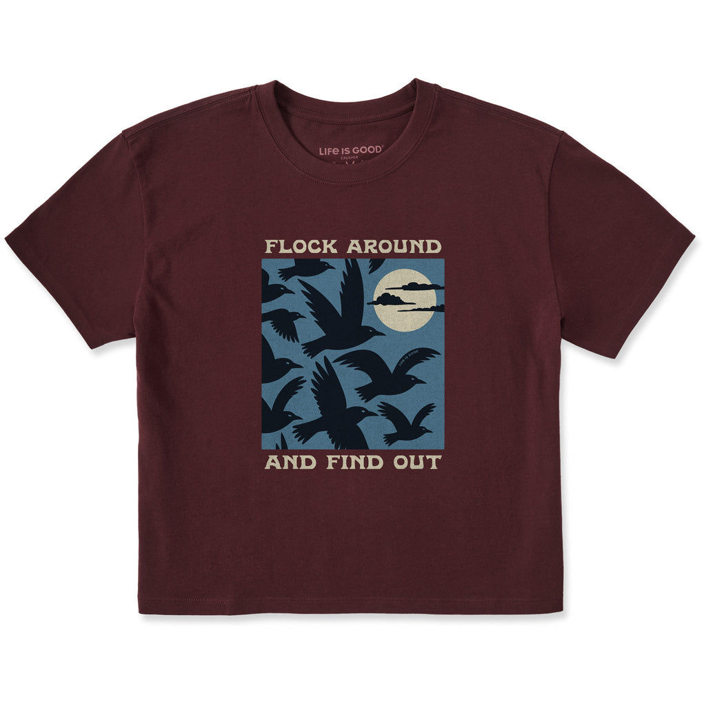Women's Flock Around Crows Short Sleeve Crusher Boxy Tee product image 1