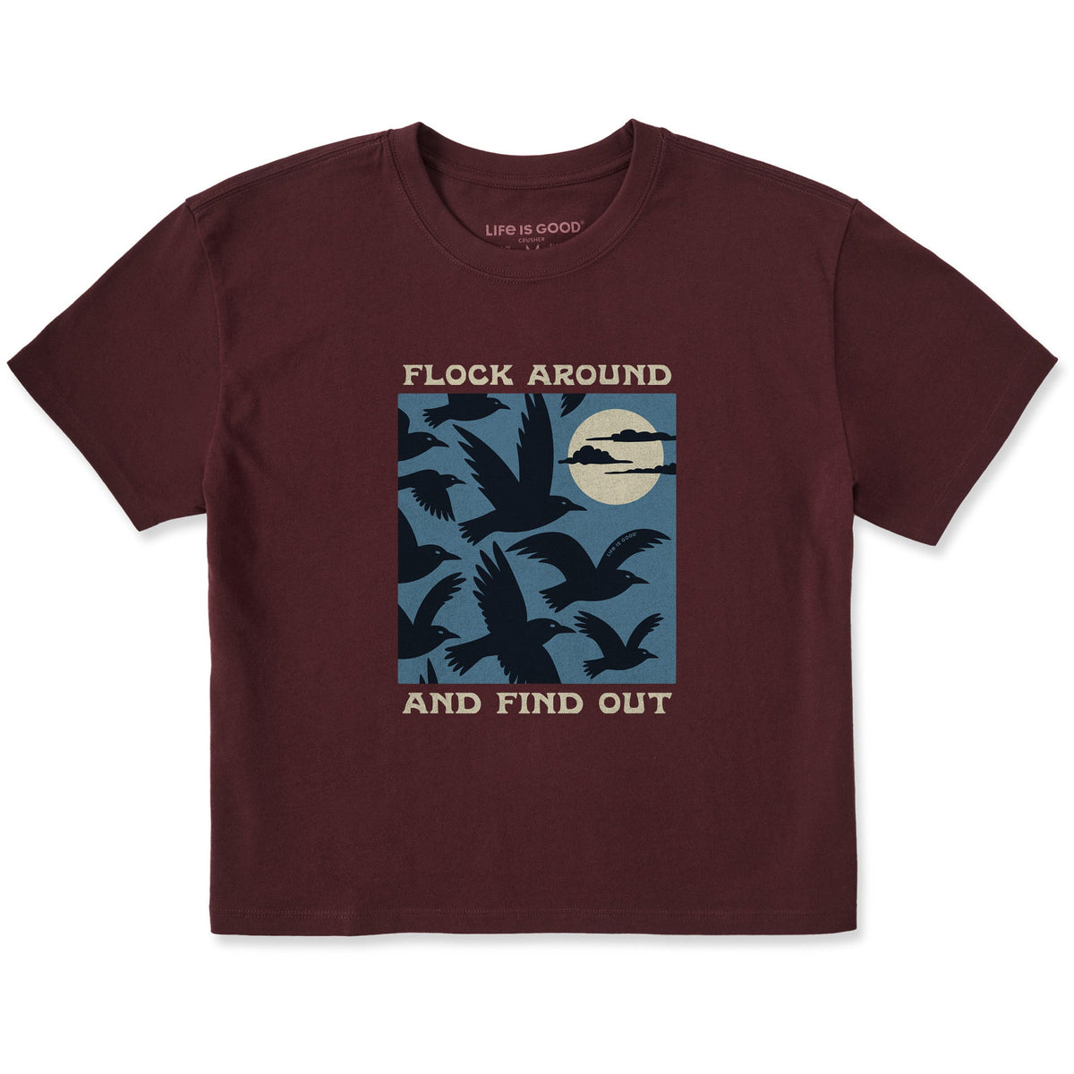 Women's Flock Around Crows Short Sleeve Crusher Boxy Tee product image 1