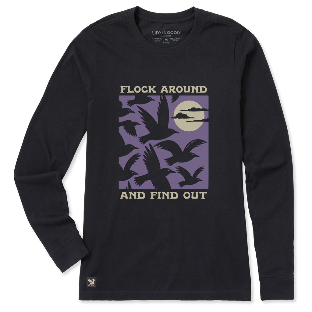 Women's Flock Around Crows Long Sleeve Crusher Tee product image 1
