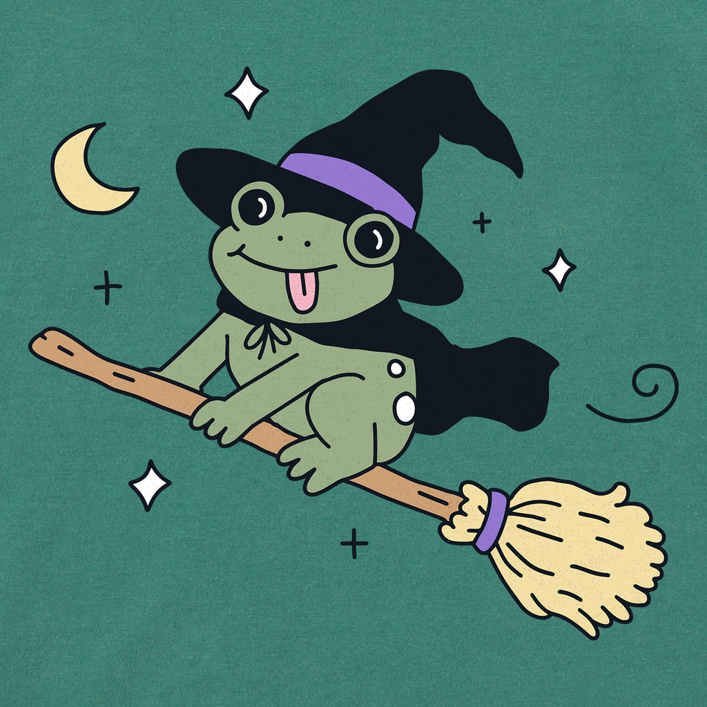 Kids Froggy Witch Short Sleeve Crusher Tee