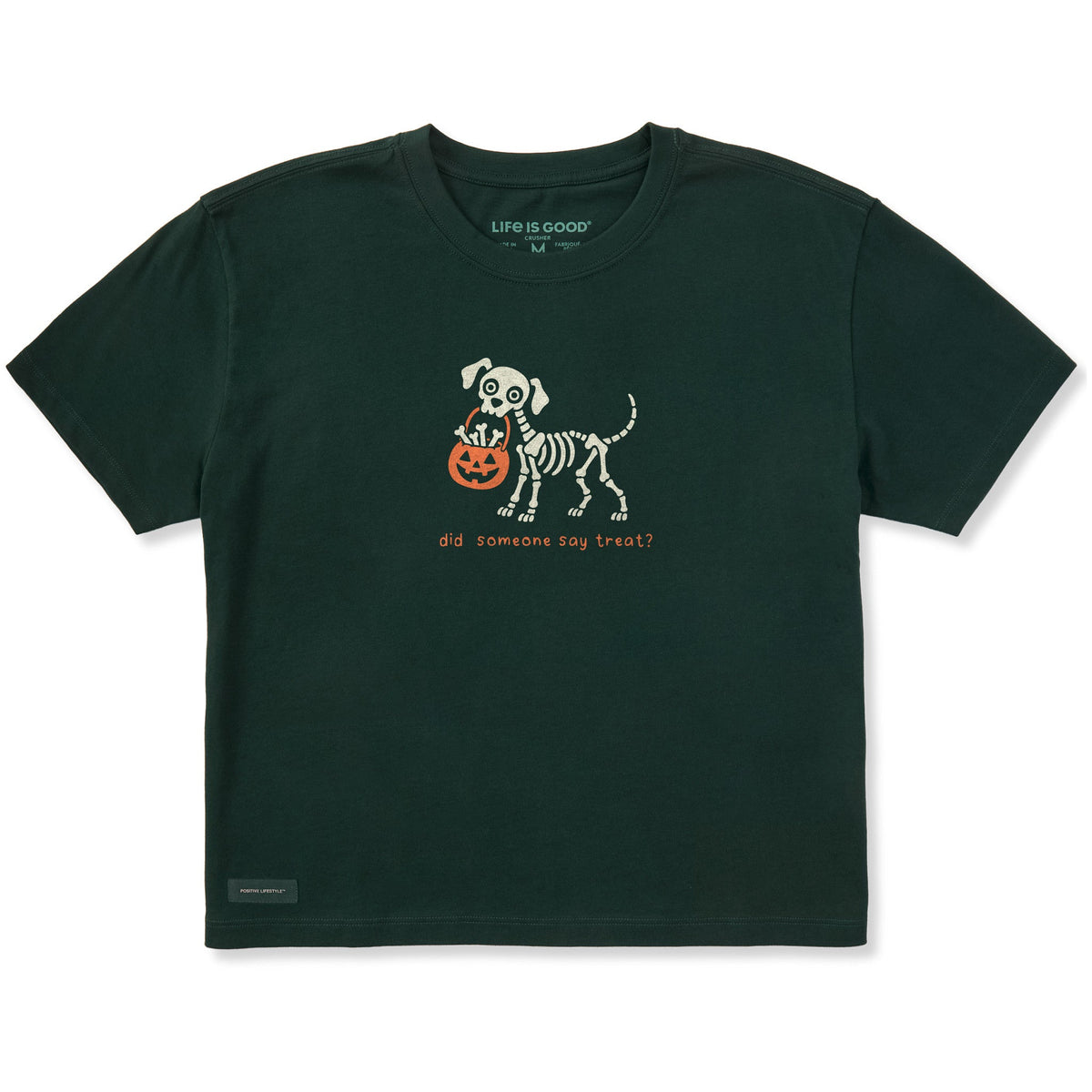 Women's Skeleton Dog Treat Short Sleeve Crusher Boxy Tee product image 1