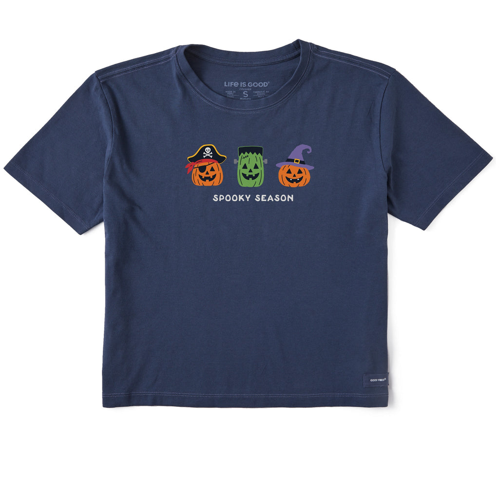 Women's Spooky Season Jack Trio Short Sleeve Crusher Boxy product image 1