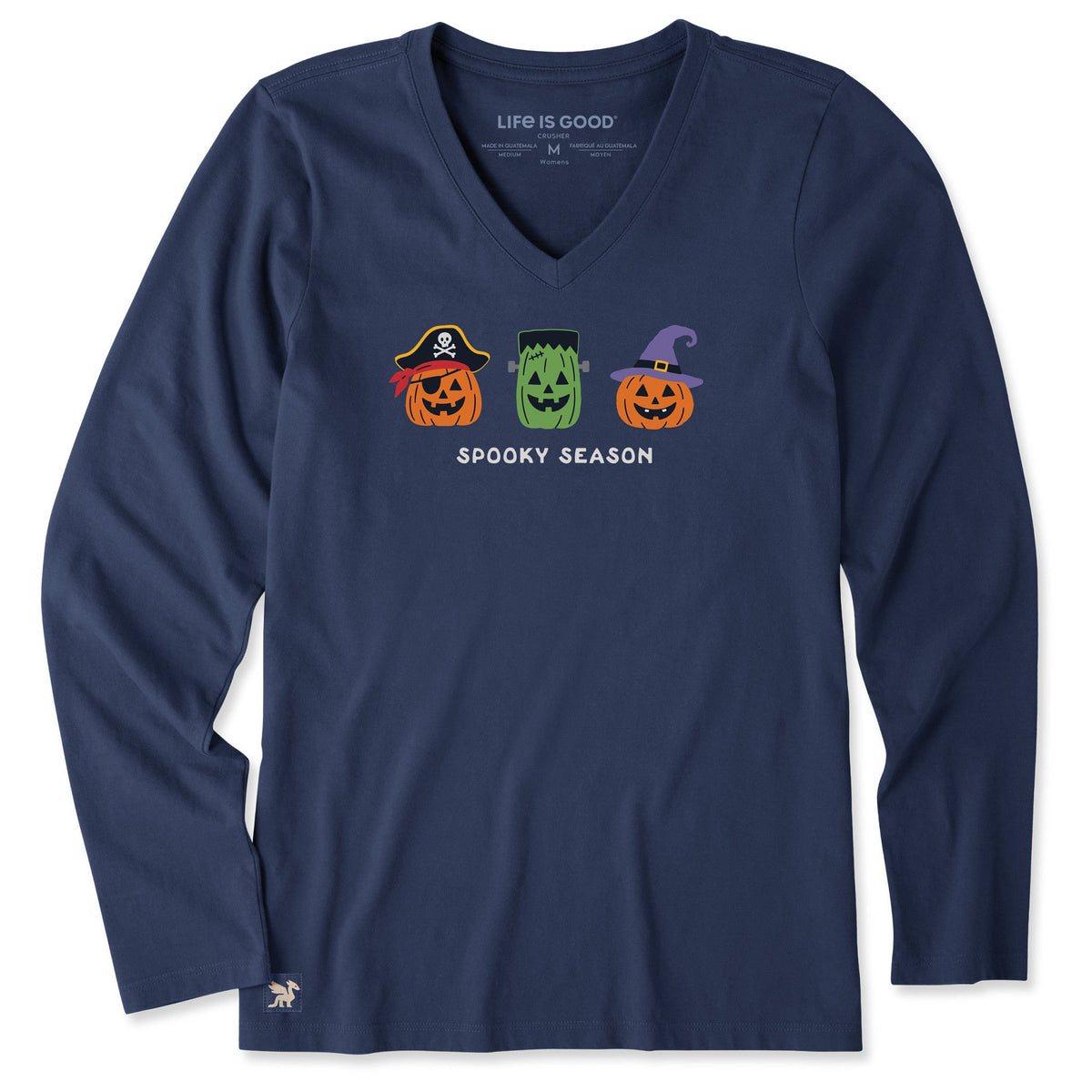 Women's Spooky Season Jack Trio Long Sleeve Crusher Vee product image 1