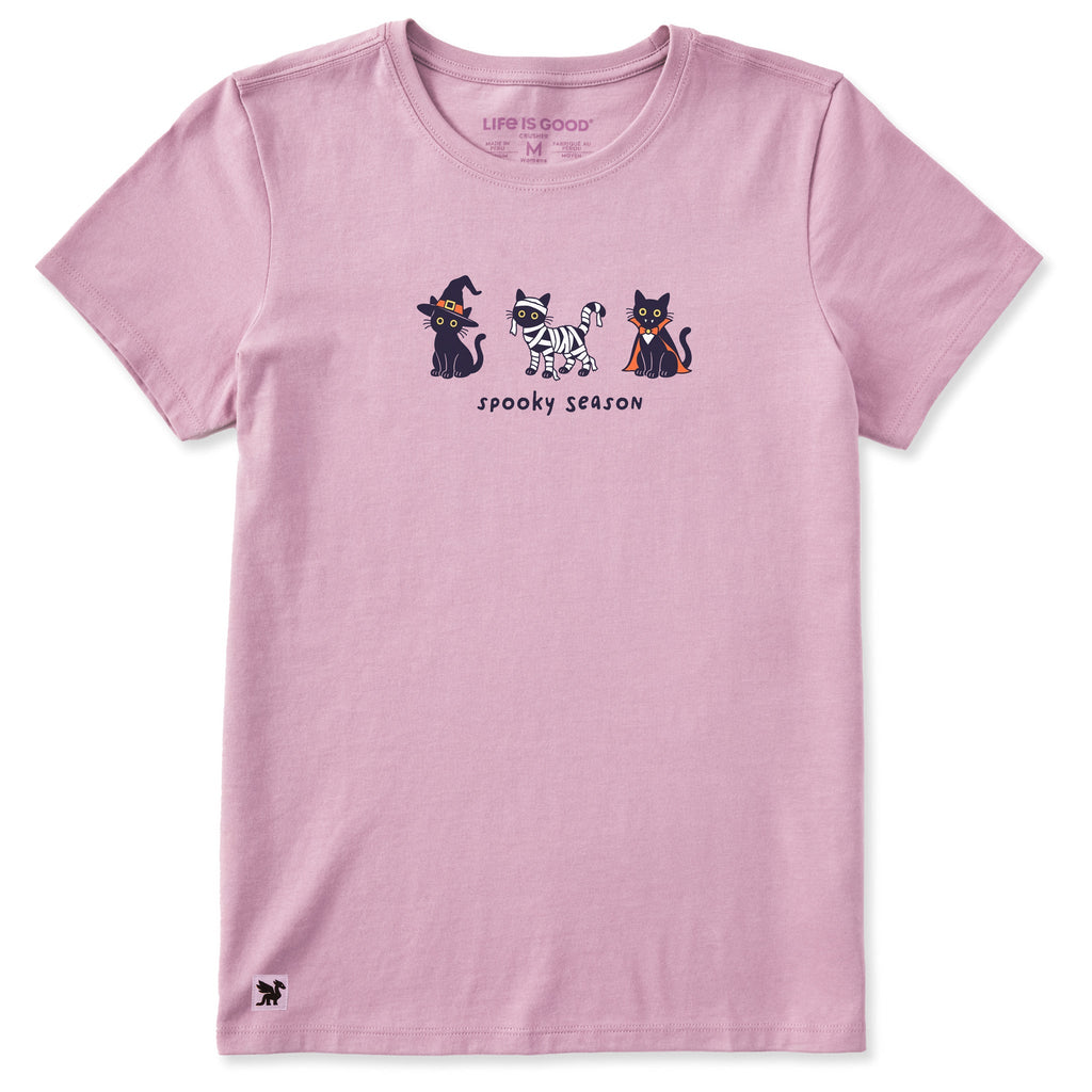 Women's Spooky Season Cat Trio Short Sleeve Crusher Tee product image 1