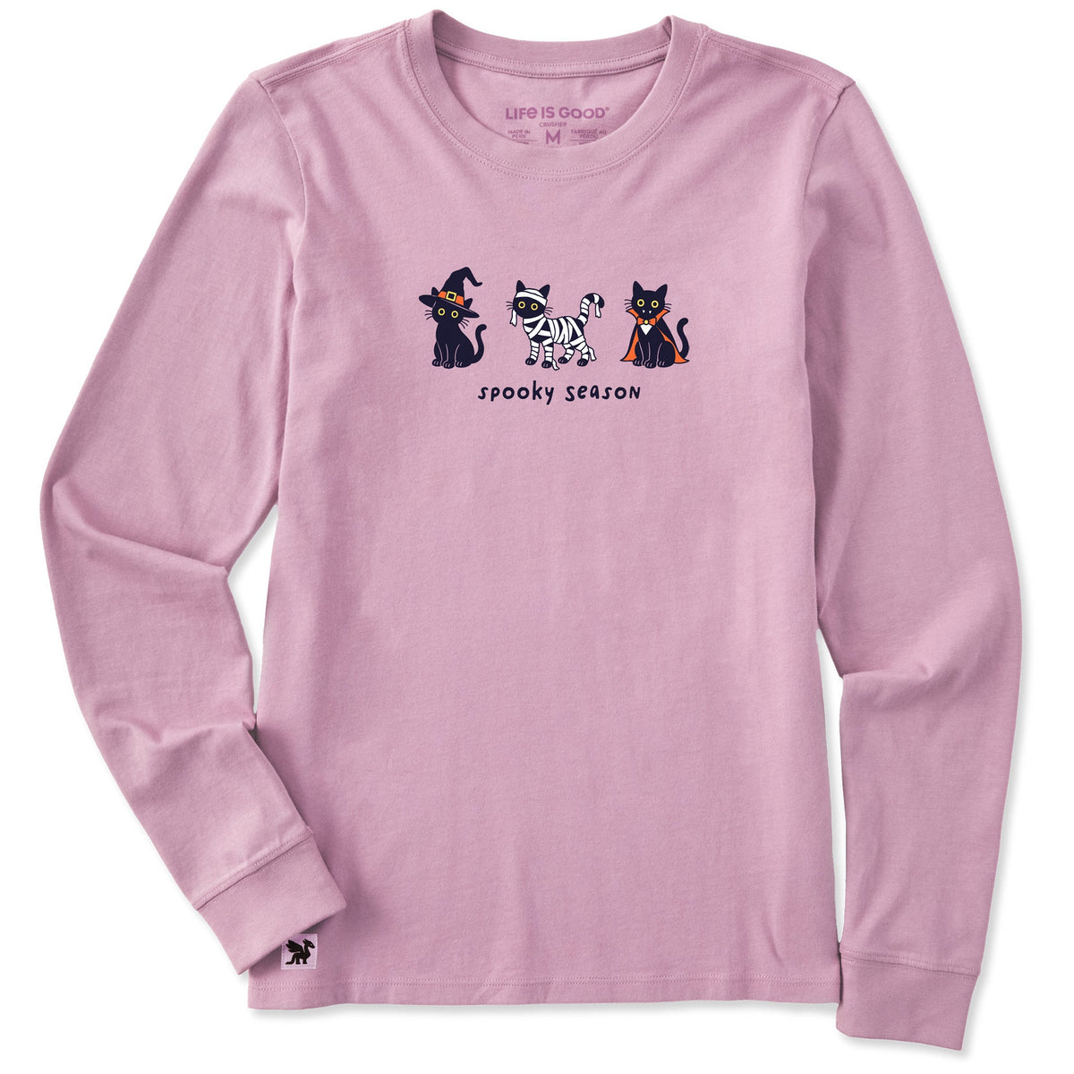 Women's Spooky Season Cat Trio Long Sleeve Crusher Tee product image 1