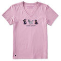 Women's Spooky Season Cat Trio Short Sleeve Crusher Vee product image 1