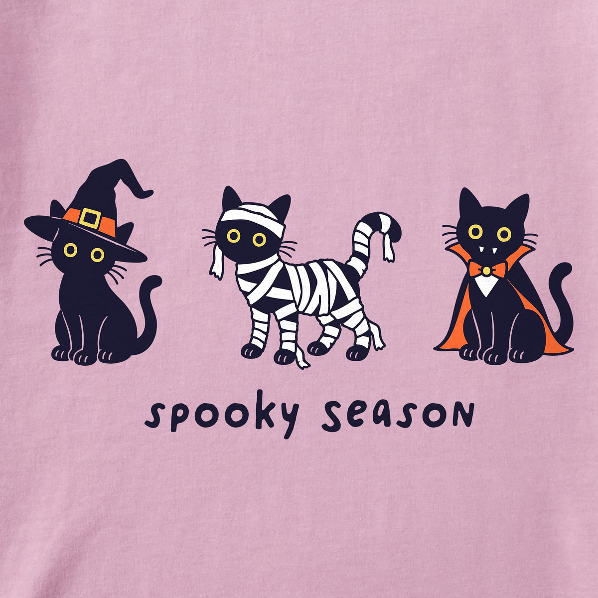 Women's Spooky Season Cat Trio Short Sleeve Crusher Vee product image 2