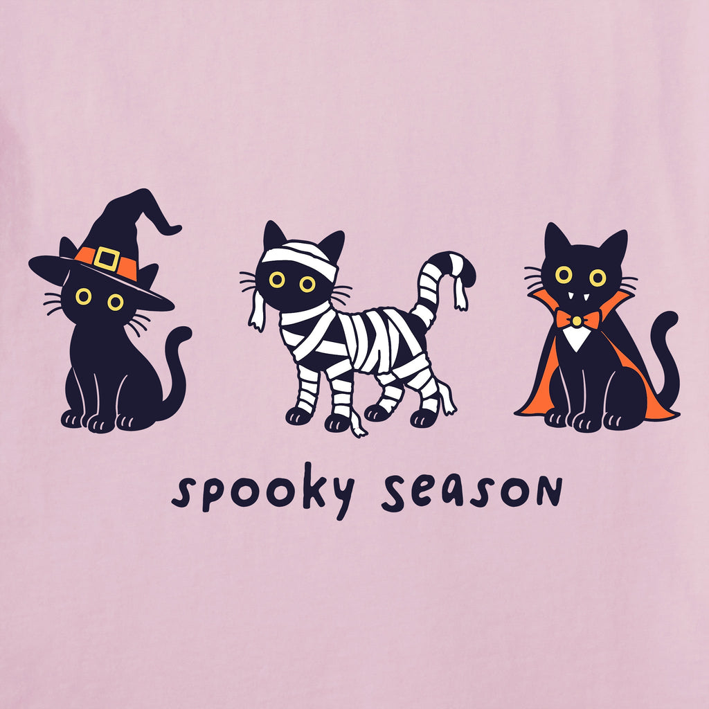 Women's Spooky Season Cat Trio Long Sleeve Crusher Vee product image 2