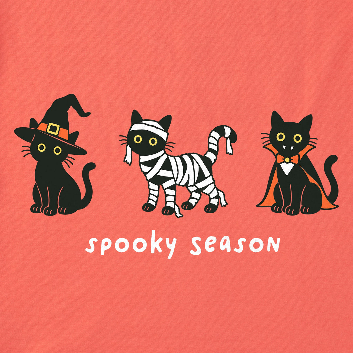 Kids Spooky Season Cat Trio Short Sleeve Crusher Tee product image 2