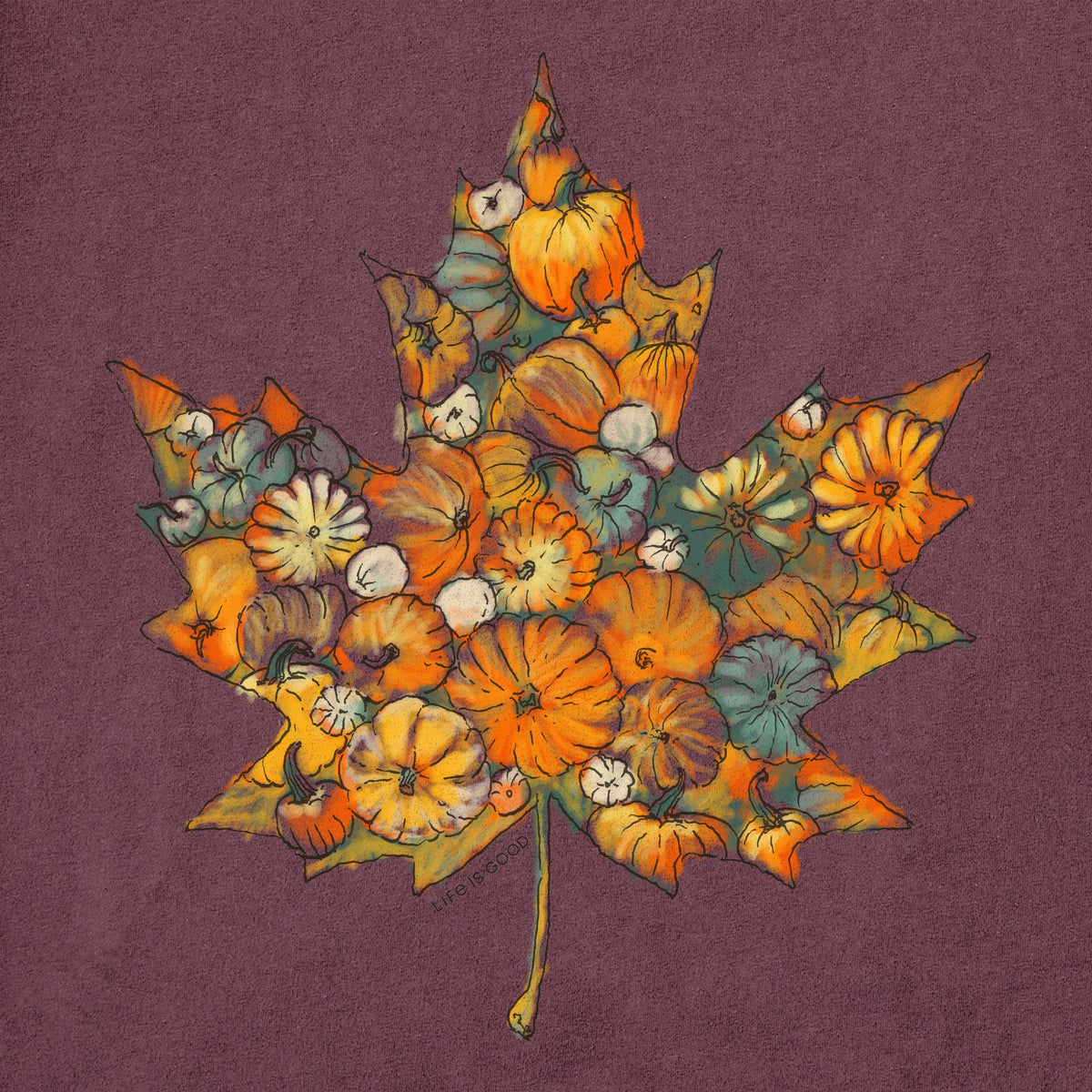 Women's Maple Leaf Pumpkins Short Sleeve Crusher Tee product image 4