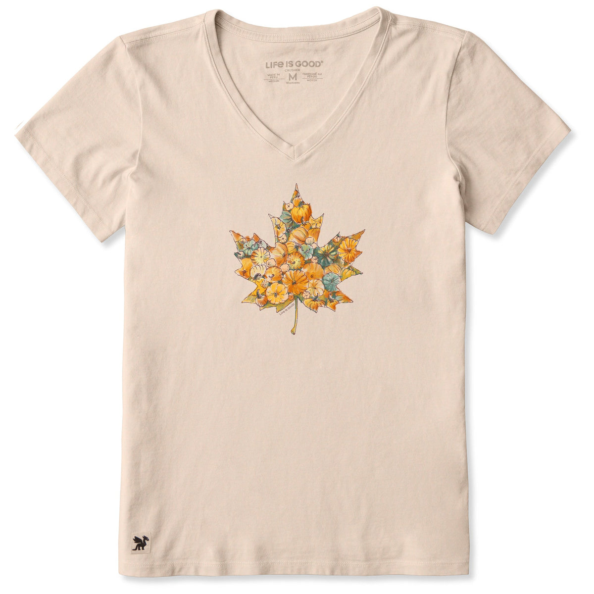 Women's Maple Leaf Pumpkins Short Sleeve Crusher Vee product image 1
