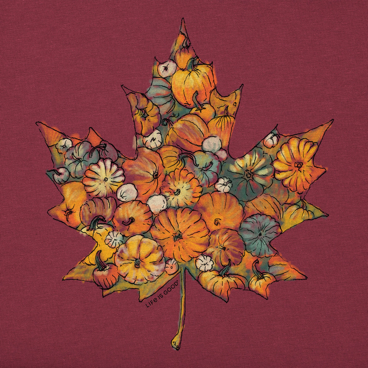 Women's Maple Leaf Pumpkins Long Sleeve Crusher Vee product image 2