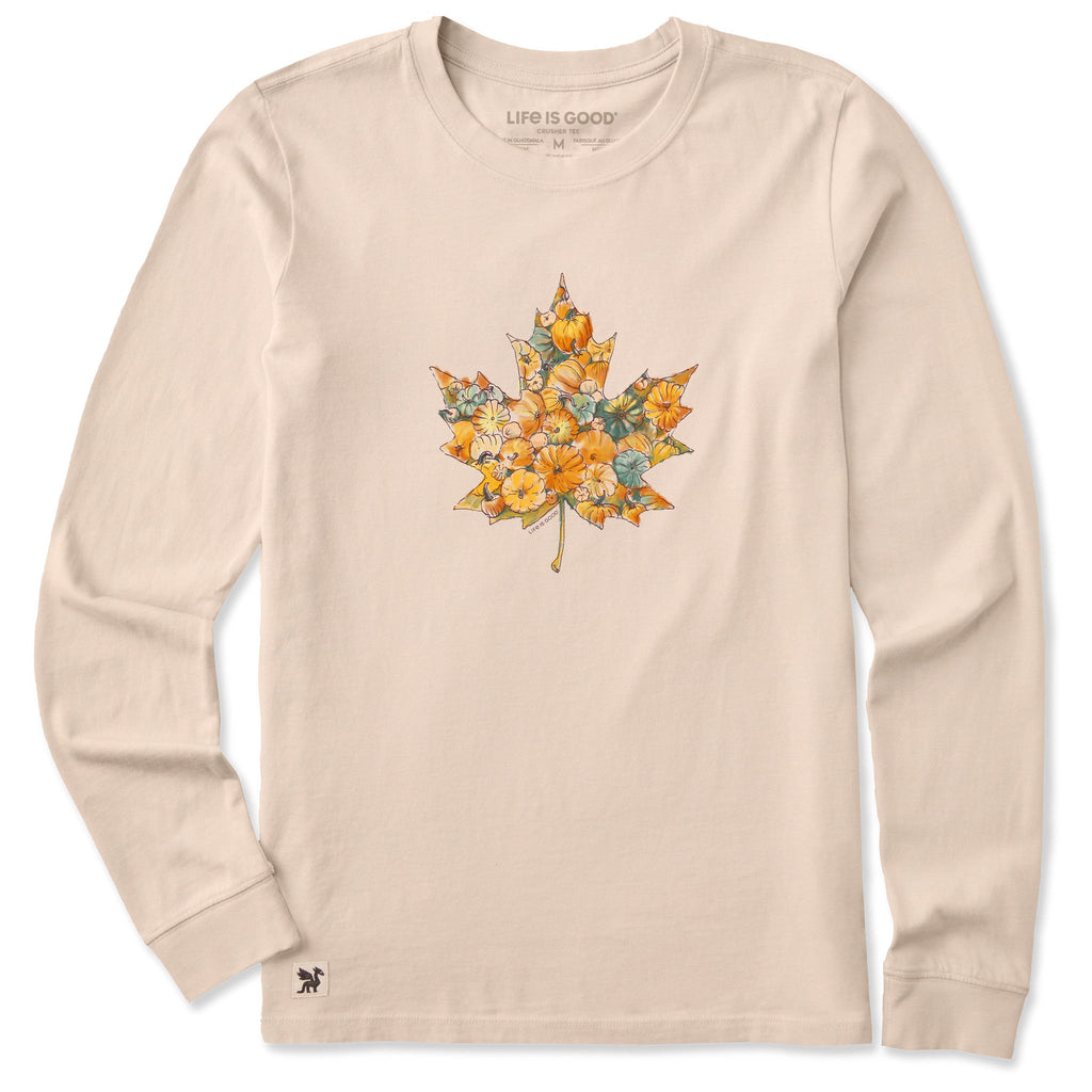 Women's Maple Leaf Pumpkins Long Sleeve Crusher Tee product image 1