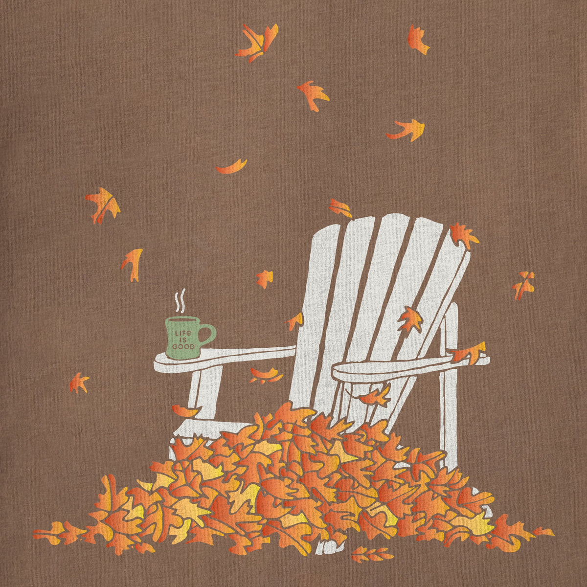 Women's Adirondack Leaf Pile Short Sleeve Crusher Boxy Tee