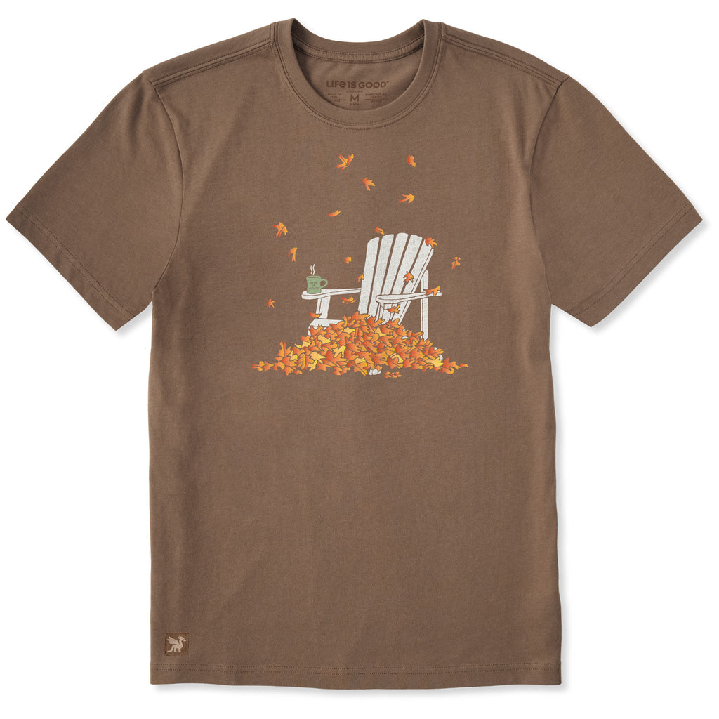 Men's Adirondack Leaf Pile Short Sleeve Crusher Tee