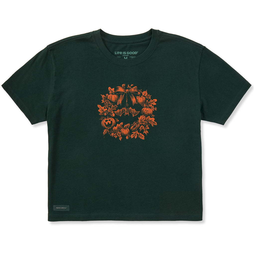 Women's Fall Wreath Short Sleeve Crusher Boxy Tee product image 1