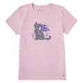 Women's Doodle Cat Bat Short Sleeve Crusher Tee product image 1