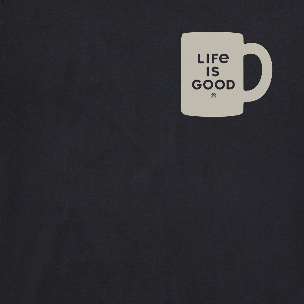 Men's But First Cafe Crow Long Sleeve Crusher Tee