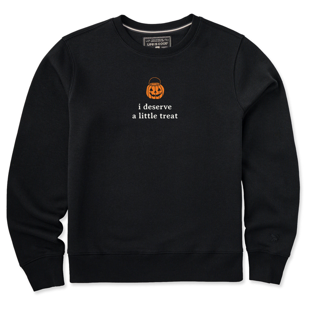 Women's I Deserve a Little Halloween Treat Good Vibes Crew