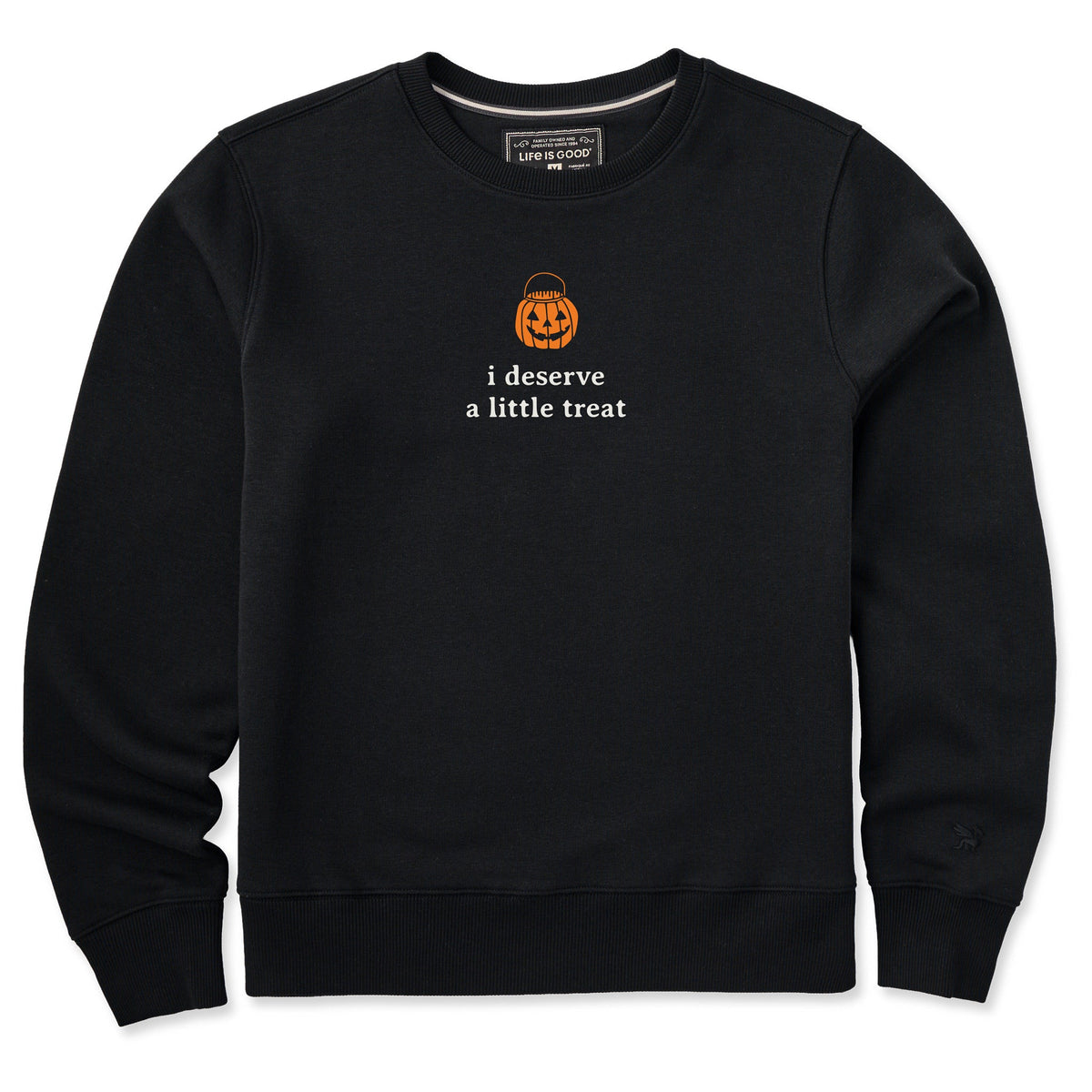 Women's I Deserve a Little Halloween Treat Good Vibes Crew