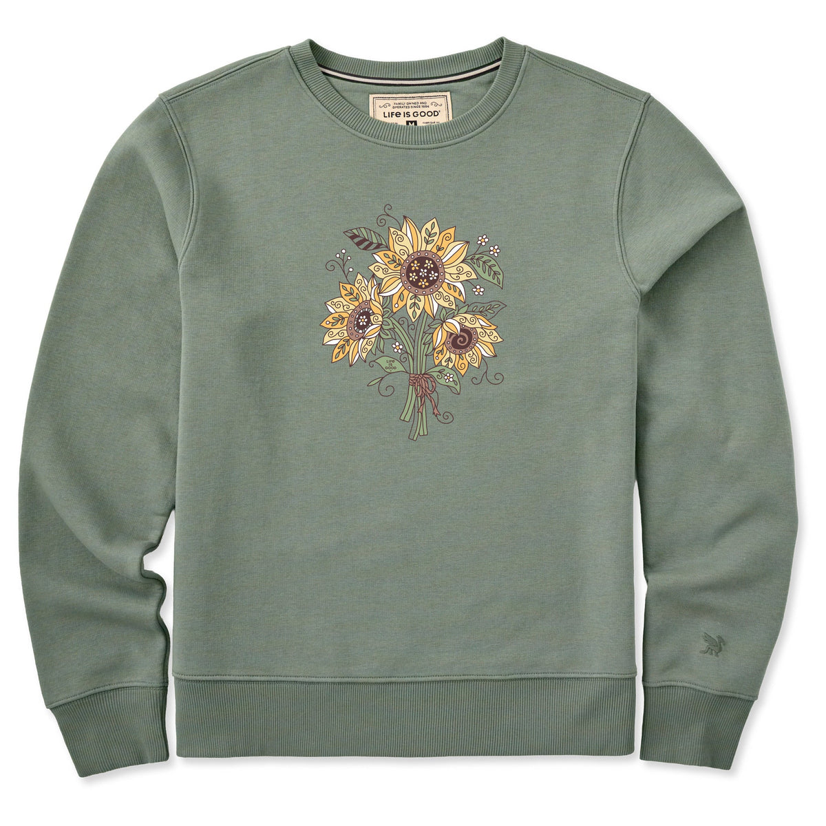 Women's Doodle Sunflower Bundle Good Vibes Crew