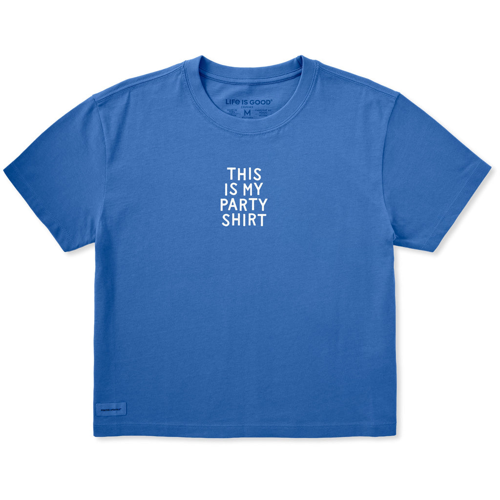 Women's This is my Party Shirt Short Sleeve Crusher Boxy Tee product image 1