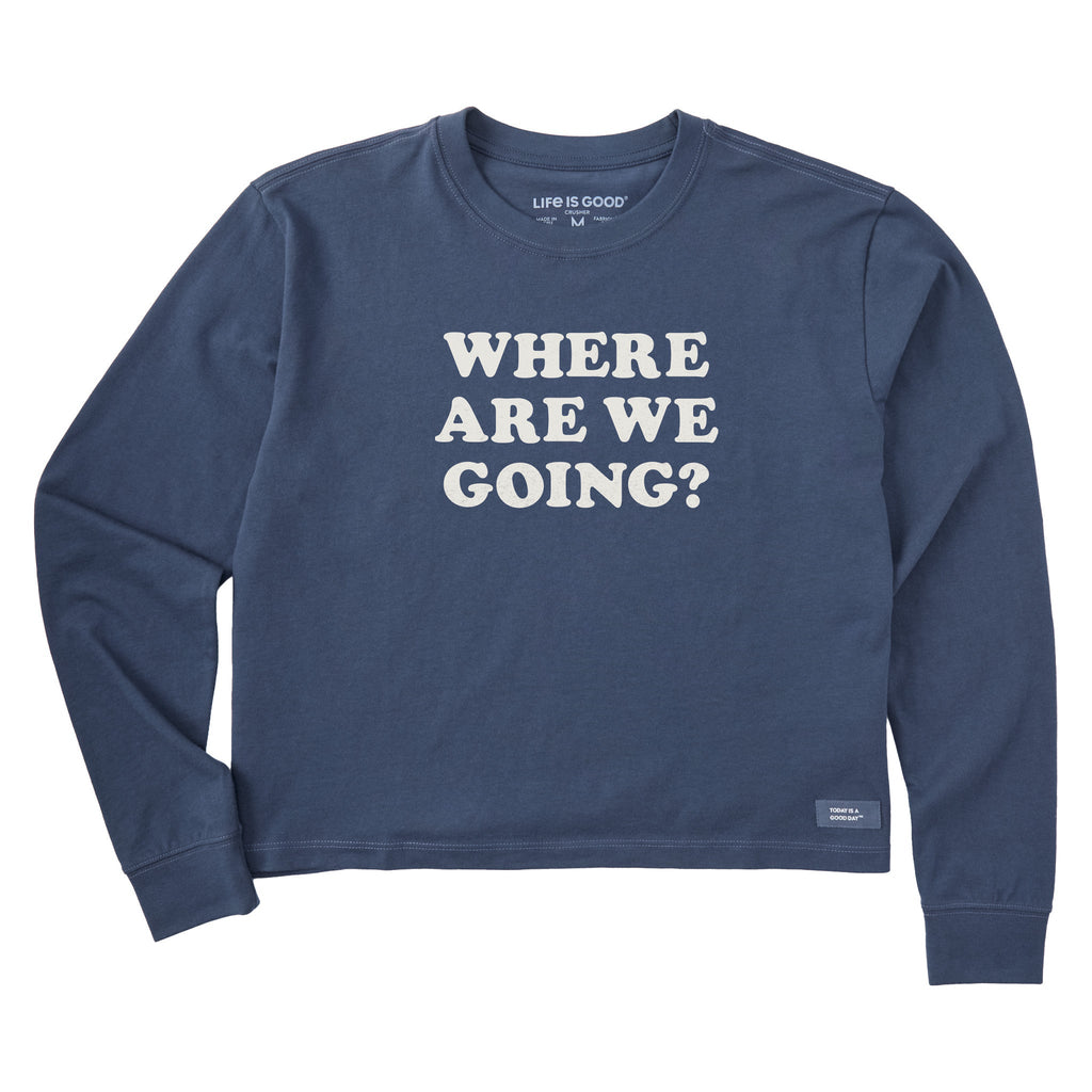 Women's Where Are We Going? Long Sleeve Crusher Boxy Tee product image 1