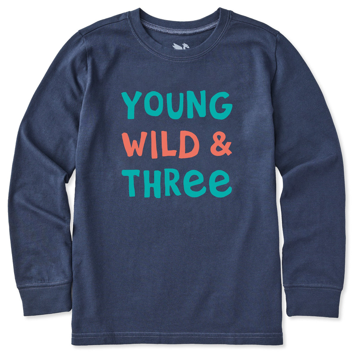 Kids Young Wild and Three Long Sleeve Crusher Tee product image 1