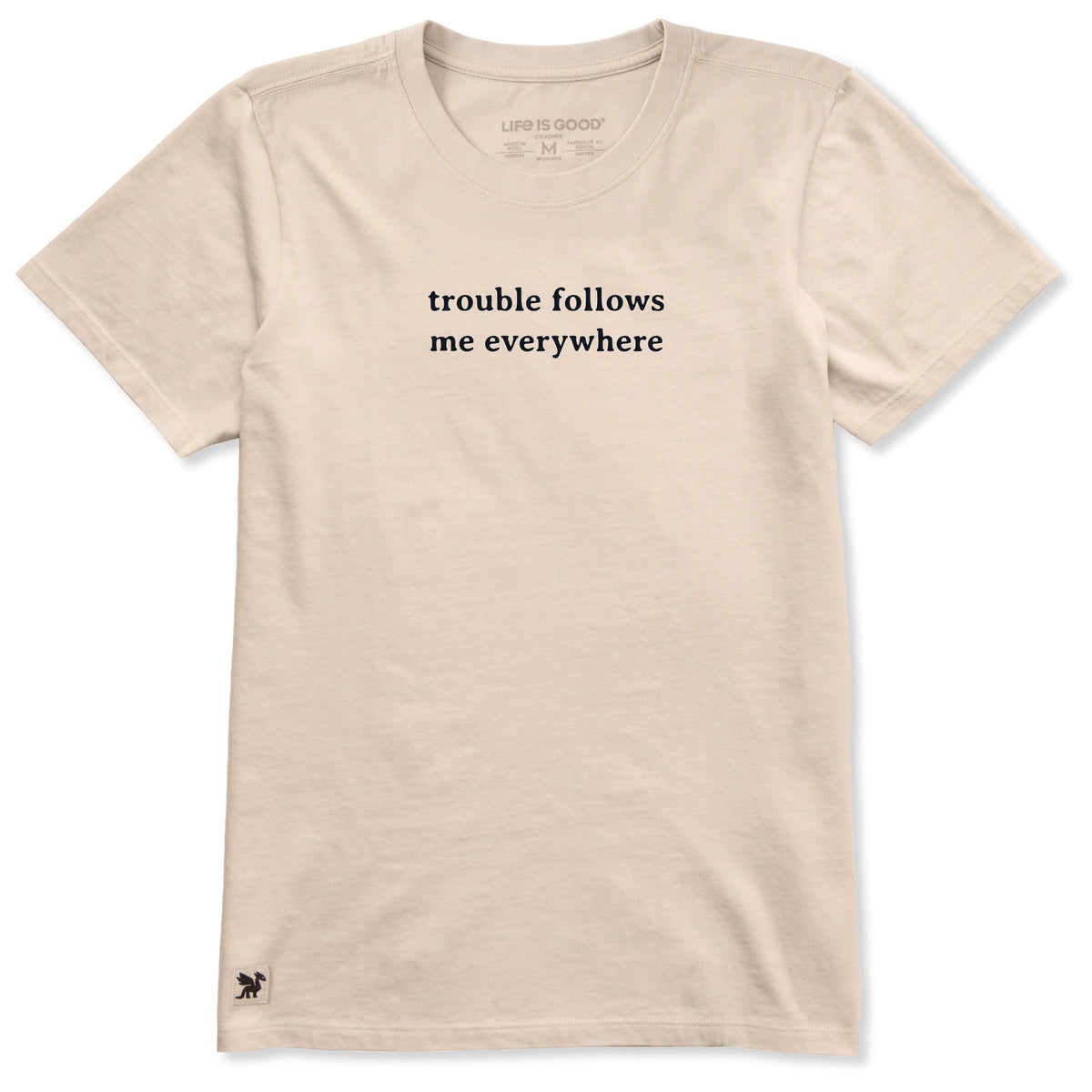 Women's Trouble Follows Me Everywhere Short Sleeve Crusher product image 3